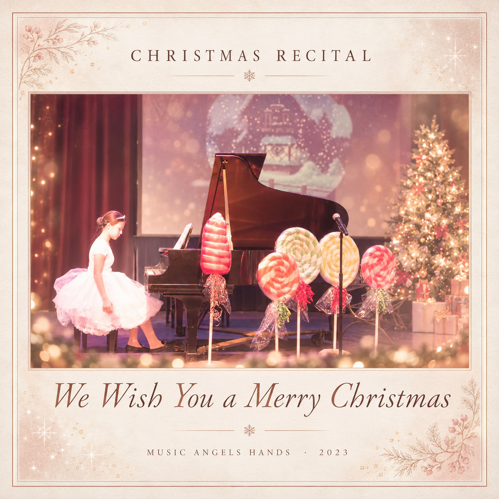 Album cover: Christmas Recital, We Wish You a Merry Christmas — Music Angels Hands, 2023